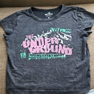 Hollister Charcoal Graphic Tee